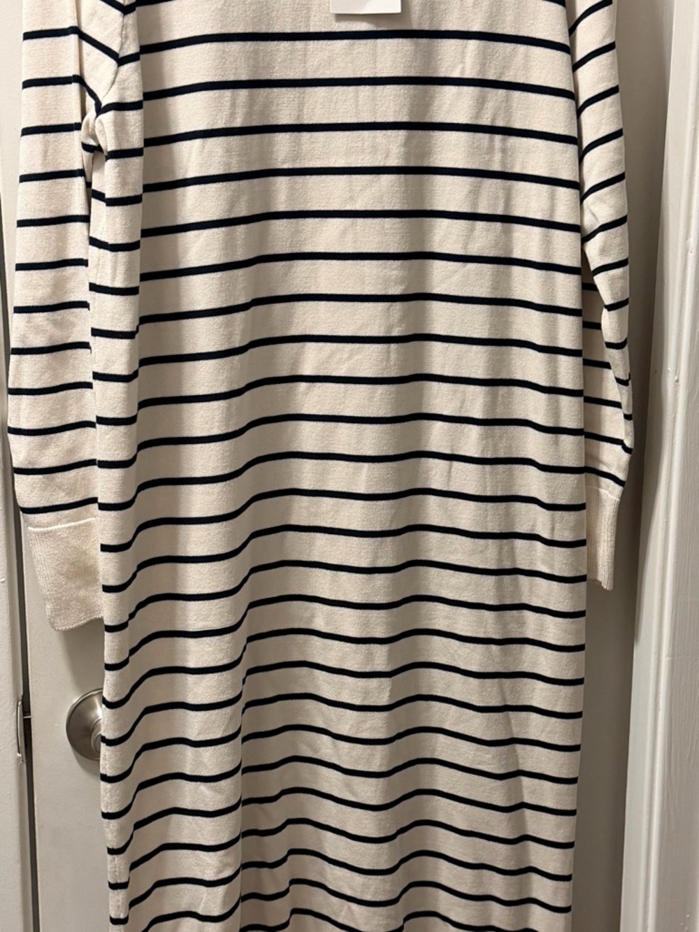 Zara Cream & Black Striped Knit Top